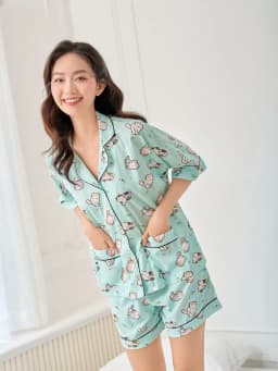 Thumbnail VIBES Pijama ngắn phom cánh dơi Marine Py Set 1