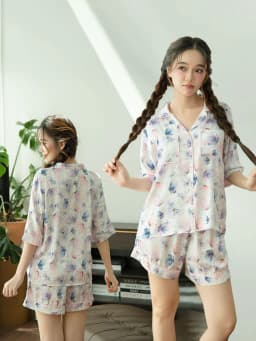 Thumbnail VIBES Pijama ngắn phom cánh dơi Lụa cao cấp Clara Py Set 3