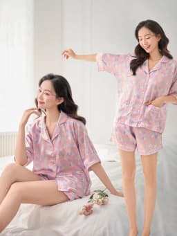 Thumbnail VIBES Pijama ngắn phom cánh dơi Lụa cao cấp Clara Py Set 4