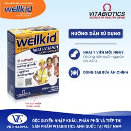 Thumbnail Viên Nén Nhai Vitabiotics WELLKID MULTI-VITAMIN SMART CHEWABLE Hỗ Trợ Nâng Cao Sức Đề Kháng Cho Trẻ Em Hộp 30 Viên 2