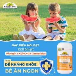 Thumbnail Viên Nhai Nature’s Way Kids Smart Vitamin C+ZinC+D3 Chewable Tablets Bổ Sung Vitamin Cho Bé Phát Triển Toàn Diện 75 Viên 1