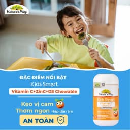 Thumbnail Viên Nhai Nature’s Way Kids Smart Vitamin C+ZinC+D3 Chewable Tablets Bổ Sung Vitamin Cho Bé Phát Triển Toàn Diện 75 Viên 3