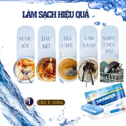 Thumbnail Viên rửa chén bát SEAWAYS 3 trong 1 (Túi 35 viên x8gr) chuyên dùng cho máy rửa chén bát - An toàn, sạch hoàn hảo - KOCHI 3