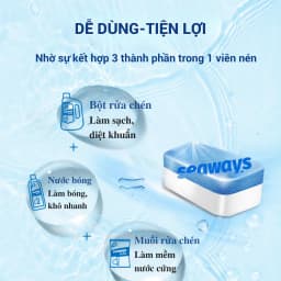Thumbnail Viên rửa chén bát SEAWAYS 3 trong 1 ( 3 Túi 35 viên x 8gr) chuyên dùng cho máy rửa chén bát - KOCHI 3