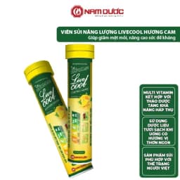 Thumbnail Viên sủi năng lượng Livecool Nam Dược tuýp 16viênx4g hương cam hỗ trợ giảm mệt mỏi,tăng sức đề kháng 2