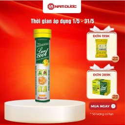 Thumbnail Viên sủi tăng đề kháng Livecool Nam Dược 16 viên x 4g hương cam, bổ sung vitamin C, kẽm và thảo dược 1