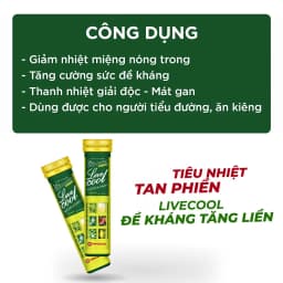 Thumbnail Viên sủi thanh nhiệt Livecool Nam Dược hương dưa gang 16 viên x4g hỗ trợ giảm nhiệt miệng nóng trong, giải độc, mát gan 4