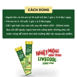 Thumbnail Viên sủi thanh nhiệt Livecool Nam Dược hương chanh 16 viên x 4g hỗ trợ giảm nhiệt miệng, nóng trong 4