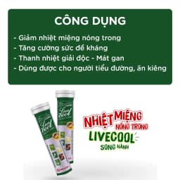 Thumbnail Viên sủi thanh nhiệt Livecool Nam Dược hương chanh dây 16 viên x4g hỗ trợ giảm nhiệt miệng nóng trong, tăng sức đề kháng 3