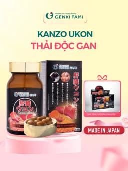 Thumbnail Viên Uống Bổ Gan Giúp Giải Độc Gan, Mát Gan, Giảm Căng Thẳng Mệt Mỏi, Hạ Men Gan Kanzo Ukon Genki Fami Nhật Bản 1