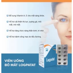 Thumbnail Viên uống bổ mắt Logpatat hộp 60 viên chính hãng, Hỗ trợ tăng cường thị lực, chống mỏi mắt, quáng gà 2