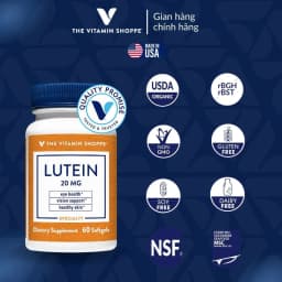 Thumbnail Viên uống bổ mắt tăng cường thị lực THE VITAMIN SHOPPE Lutein 20MG 60 viên 1