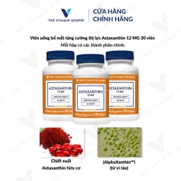 Thumbnail Viên uống bổ mắt tăng cường thị lực The Vitamin Shoppe Astaxanthin 12 MG 30 viên 2