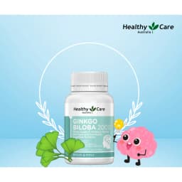 Thumbnail Viên uống bổ não Healthy Care Ginkgo Biloba 2000 tuần hoàn lưu thông máu 100 viên 2