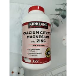 Thumbnail Viên uống bổ sung canxi kẽm, magie Kirkland Signature Calcium Citrate Magnesium and ZinC 500 viên 4
