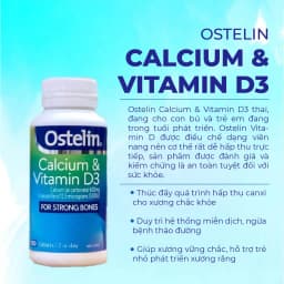 Thumbnail Viên uống bổ sung canxi và vitamin D3 cho mẹ bầu ostelin 130 viên Healthy Care Extate Official Mall 4