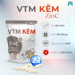Thumbnail Viên uống bổ sung Kẽm ZinC VTM hỗ trợ tăng cường đề kháng, miễn dịch gói 30 viên - 30 ngày 2