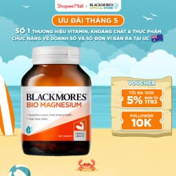 Thumbnail Viên Uống Bổ Sung Magie Hỗ Trợ Cơ Bắp Ngăn Ngừa Chuột Rút Blackmores Bio Magnesium Lọ 100 Viên 1