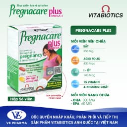 Thumbnail Viên Uống Cho Mẹ Bầu Vitabiotics PREGNACARE PLUS OMEGA-3 Tăng Cường Sức Khỏe Nâng Cao Đề Kháng Hộp 56 Viên 3