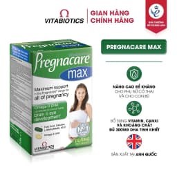Thumbnail Viên Uống Cho Phụ Nữ Mang Thai & Cho Con Bú Vitabiotics PREGNACARE Max Bổ Sung Canxi, Acid Folic Và Omega – 3, 84 Viên 1