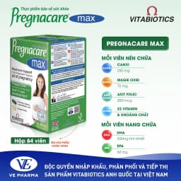 Thumbnail Viên Uống Cho Phụ Nữ Mang Thai & Cho Con Bú Vitabiotics PREGNACARE Max Bổ Sung Canxi, Acid Folic Và Omega – 3, 84 Viên 3