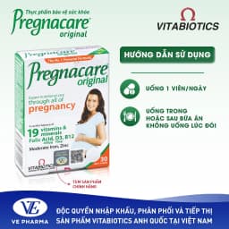 Thumbnail Viên Uống Cho Phụ Nữ Mang Thai Và Cho Con Bú Vitabiotics PREGNACARE ORIGINAL Bổ Sung Vitamin & Khoáng Chất Hộp 30 Viên 3