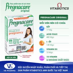 Thumbnail Viên Uống Cho Phụ Nữ Mang Thai Và Cho Con Bú Vitabiotics PREGNACARE ORIGINAL Bổ Sung Vitamin & Khoáng Chất Hộp 30 Viên 4