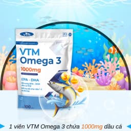 Thumbnail Viên uống dầu cá VTM OMEGA 3 tăng cường thị lực, bảo vệ tim mạch - gói 100v 2
