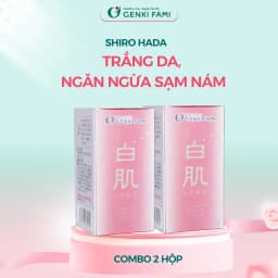 Thumbnail Viên Uống Dưỡng Trắng, Ngăn Ngừa Lão Hóa, Sạm Nám, Giúp Da Đều Màu Từ Thiên Nhiên Shiro Hada Genki Fami Nhật Bản 2