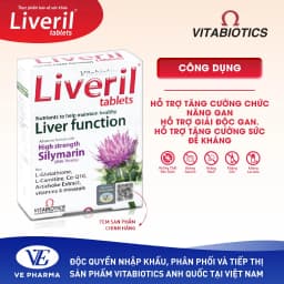 Thumbnail Viên Uống Giải Độc Gan Vitabiotics LIVERIL Bổ Sung Khoáng Chất Hỗ Trợ Chức Năng Gan, Tăng Cường Sức Đề Kháng 30 Viên 1