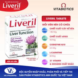 Thumbnail Viên Uống Giải Độc Gan Vitabiotics LIVERIL Bổ Sung Khoáng Chất Hỗ Trợ Chức Năng Gan, Tăng Cường Sức Đề Kháng 30 Viên 3