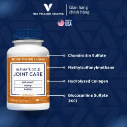 Thumbnail Viên uống giảm đau, thoái hóa Khớp The Vitamin Shoppe ULTIMATE GOLD JOINT-CARE 60 viên 2