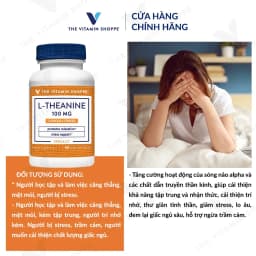 Thumbnail Viên uống giảm căng thẳng mệt mỏi The Vitamin Shoppe L-Theanine 100 MG 2
