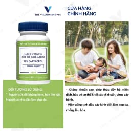 Thumbnail Viên uống kháng khuẩn chiết xuất từ tinh dầu cây kinh giới THE VITAMIN SHOPPE Super Strength Oil Of Oregano 2