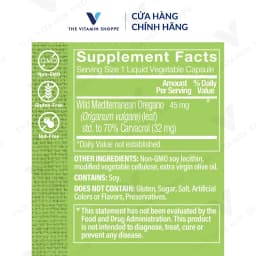 Thumbnail Viên uống kháng khuẩn chiết xuất từ tinh dầu cây kinh giới THE VITAMIN SHOPPE Super Strength Oil Of Oregano 3