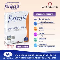 Thumbnail Viên Uống Làm Đẹp Da, Tóc & Móng Vitabiotics PERFECTIL Bổ Sung Biotin Và Vitamin Ngừa Oxy Hóa Hộp 30 Viên 3