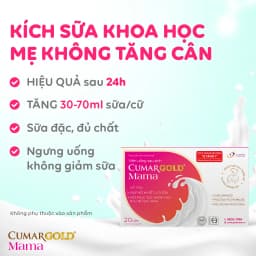 Thumbnail Viên Uống Lợi Sữa CumarGold Mama 20 Viên - Gọi Sữa Về 24h, Bổ Huyết, Phục Hồi Sức Khoẻ Sau Sinh - CMUSS2V 1