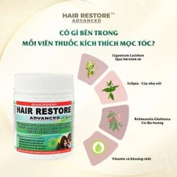 Thumbnail Viên Uống Mọc Tóc Hair Restore Advanced Giúp Giảm Tình Trạng Gãy Rụng Tóc Và Thúc Đẩy Tóc Con Phát Triển 1 Lọ 60 Viên 3