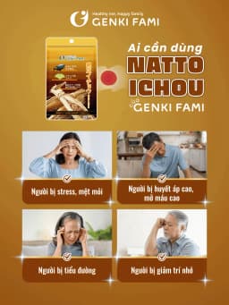 Thumbnail Viên Uống Phòng Ngừa Đột Quỵ, Bổ Não, Giúp Ngủ Ngon Nattokinase 3000FU Natto Ichou Genki Fami Nhật Bản Gói 30 Viên 3