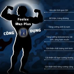 Thumbnail Viên uống tăng cường sinh lí nam giới Feelex Men Plus, tác dụng nhanh chóng - hộp 60 viên 4