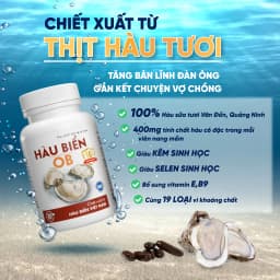 Thumbnail Viên uống tăng cường sinh lý nam giới Hàu biển ob bổ sung kẽm, tinh chất hàu (Hộp 30v), ZLove 4