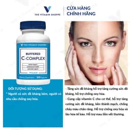 Thumbnail Viên uống tăng sức đề kháng THE VITAMIN SHOPPE Buffered C-Complex 100 viên 3
