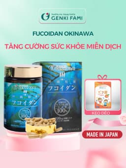 Thumbnail Viên Uống Tảo Nâu Fucoidan Okinawa Genki Fami Nhật Bản, Hỗ Trợ Phòng Ngừa Ung Bướu, Tăng Cường Đề Kháng, Miễn Dịch 1