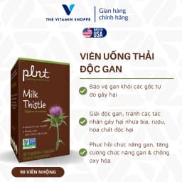 Thumbnail Viên Uống Thải Độc, Tăng Cường Chức Năng Gan PLNT Milk Thistle chiết xuất kê sữa 90 viên 1