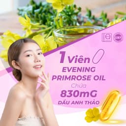 Thumbnail Viên uống tinh dầu hoa anh thảo VTM Evening Primrose Oil, hỗ trợ cân bằng nội tiết tố, làm đẹp da, tóc, móng - 45 viên 2