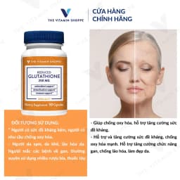 Thumbnail Viên uống trắng da ,chống oxy hóa, tăng cường đề kháng Glutathione Reduced 250mg THE VITAMIN SHOPPE 3