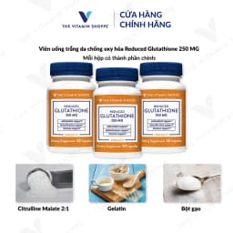 Thumbnail Viên uống trắng da ,chống oxy hóa, tăng cường đề kháng Glutathione Reduced 250mg THE VITAMIN SHOPPE 4