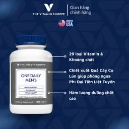 Thumbnail Viên Uống Vitamin Tổng Hợp Dành Cho Nam Giới THE VITAMIN SHOPPE ONE DAILY MEN'S 60/180 viên 1