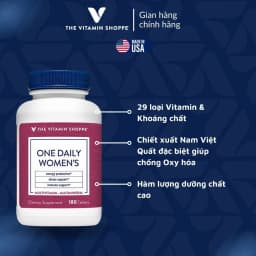 Thumbnail Viên Uống Vitamin Tổng Hợp Cho Phụ Nữ & Phụ Nữ Sau Sinh Vitamin Shoppe One Daily Women’s 60 viên 1