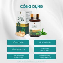Thumbnail Viên Uống Xuyên Tâm Liên HSD 06.2025  Hỗ Trợ Hô Hấp Gỉam Ho Đông Trùng Hạ Thảo (30 Viên/Hộp)  Kim Cương Vàng 3